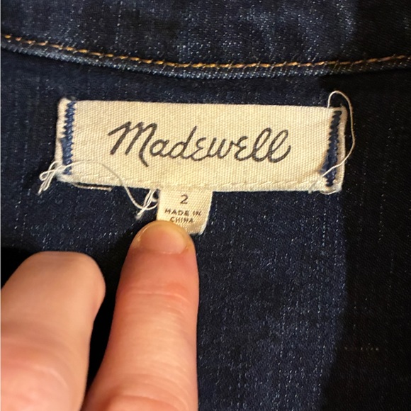 Madewell Denim Slim Dark Wash Coverall Jumpsuit | Size 2 - Picture 10 of 12